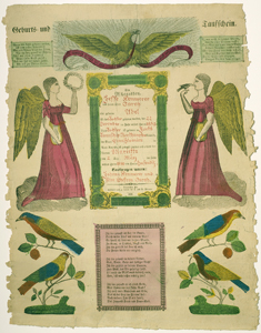Marietta Kemmerer Eisenhart's German Baptism Certificate